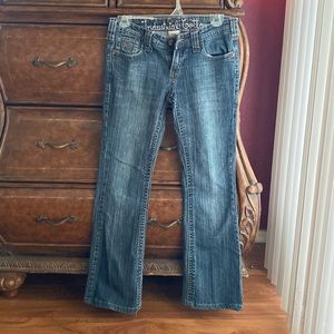 Industrial Cotton Skinny Flare Low Rise Jeans